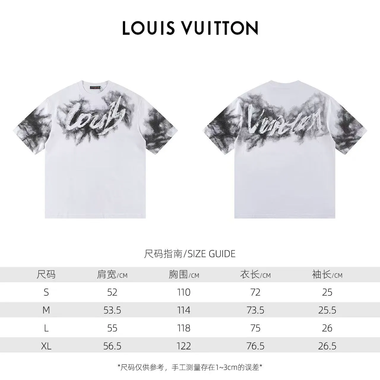 🅿️150 Style: 2026 new Louis Vuitton short-sleeved T-shirt Material: High version 300g double yarn combed cotton Size: S～XL Color: White Style number: Z034